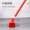 Plastic floor brush, hard wire, durable and wear-resistant, factory direct sales, iron rod flower handle details Picture
